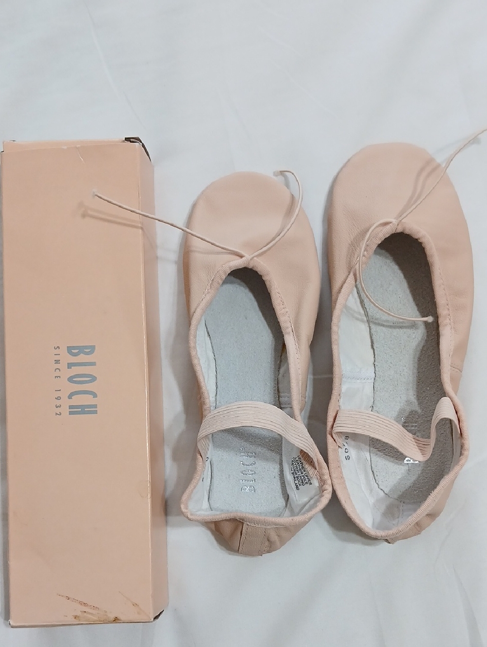 Bloch Pink Canvas Ballet Flats with Elastic Strap